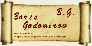 Boris Godomirov vizit kartica